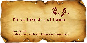 Marczinkech Julianna névjegykártya